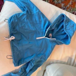 SUPERDOWN CROPPED BLUE HOODIE SIZE XS